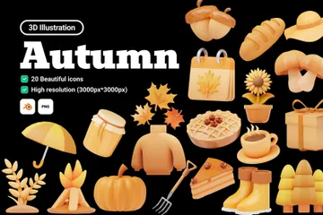 Automne Pack 3D Icon