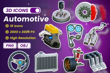 Automobile Pack 3D Icon