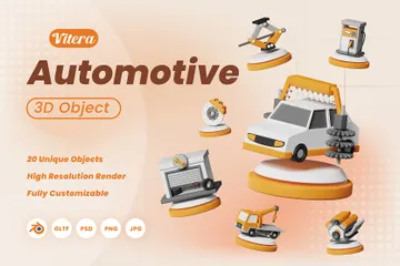 Automotive 3D Icon Pack