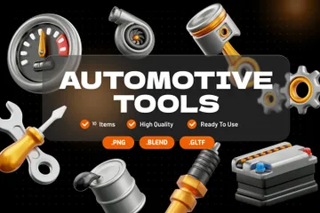 Automotive Tools 3D Icon Pack