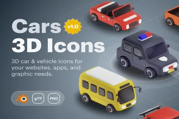 Autos 3D Icon Pack