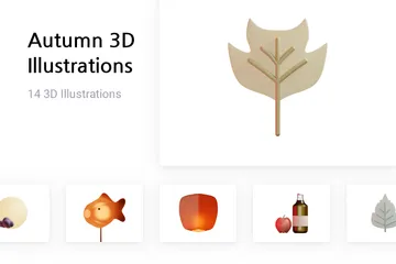 Autumn 3D Illustration Pack