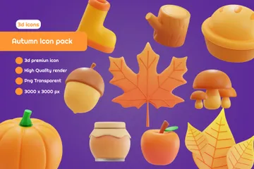 Autumn 3D Icon Pack