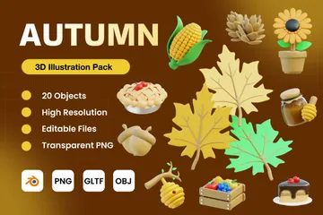 Autumn 3D Icon Pack