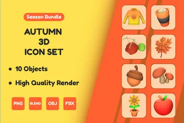 Autumn 3D Icon Pack