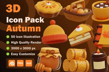 Autumn 3D Icon Pack