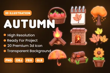 Autumn 3D Icon Pack