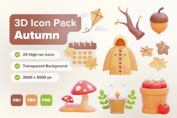 Autumn 3D Icon Pack