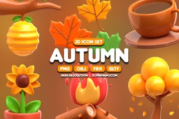 가을 3D Icon 팩