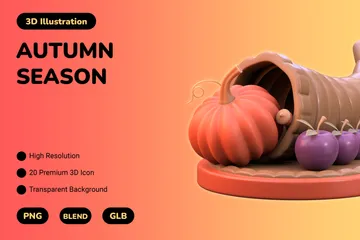 Autumn Season 3D Icon Pack