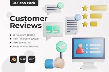 Avaliações de Clientes Pacote de Icon 3D