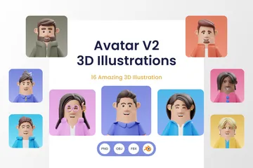 アバター 3D Illustrationパック