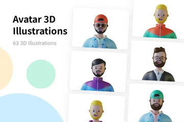Avatar Pacote de Illustration 3D