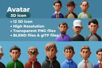 Avatar Pacote de Icon 3D