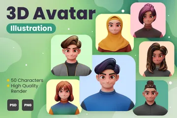 Avatar 3D Illustration Pack