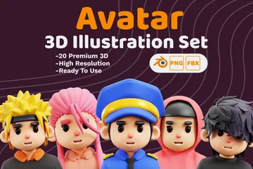 Avatar Pack 3D Icon