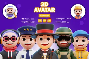 Avatar Pack 3D Icon