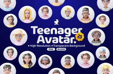 Avatar adolescent Pack 3D Icon