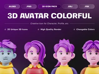 Avatar Character 3D Icon Pack