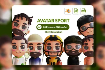 Deportes avatar Paquete de Icon 3D