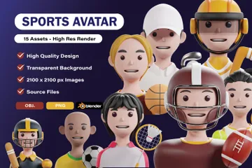 Avatar deportivo Paquete de Icon 3D