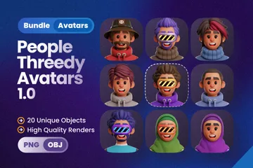 Avatares de pessoas 1.0 Pacote de Icon 3D