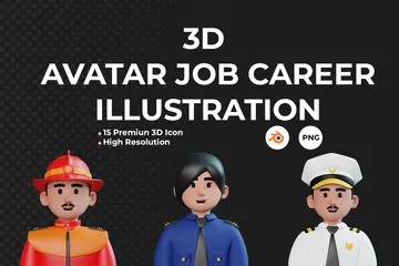 Avatar Job Career 3D Icon Pack