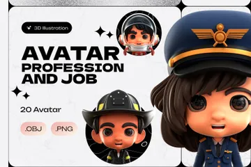 Profesión y trabajo de Avatar Paquete de Icon 3D