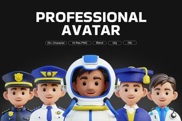 Avatar Profesional Paquete de Icon 3D