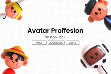 Avatar Proffesion 3D Icon Pack