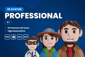 Avatar Profissional Vol. 1 Pacote de Icon 3D