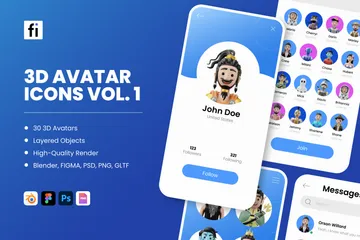Avatar Vol.1 Pack 3D Icon