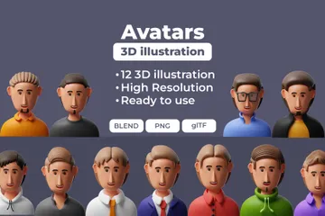Avatares Pacote de Icon 3D