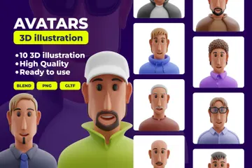Avatares Pacote de Icon 3D