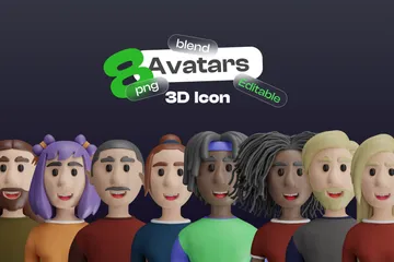Avatars 3D Icon Pack