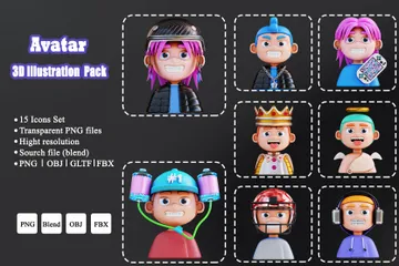 Avatars 3D Icon Pack