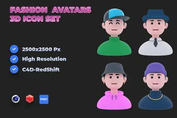 Avatars de mode Pack 3D Icon