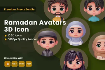 Avatars du Ramadan Pack 3D Icon