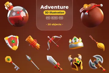 Aventura Pacote de Icon 3D