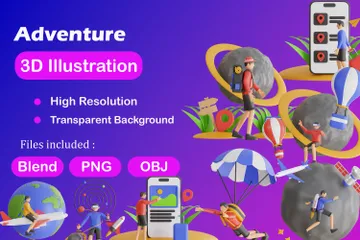 Aventure Pack 3D Illustration