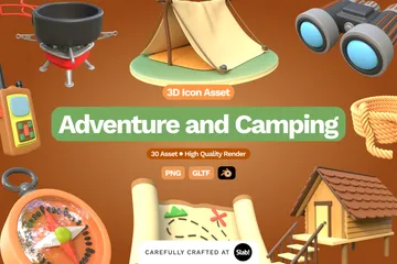 Aventure et camping Pack 3D Icon