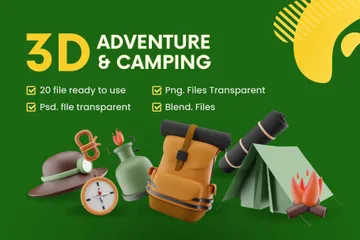 Aventure et camping Pack 3D Icon