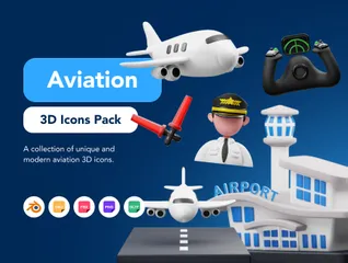 Aviación 3D Icon Pack