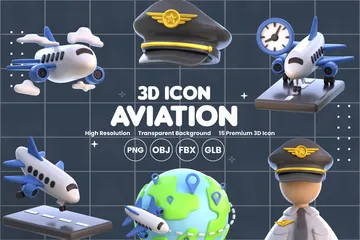 Aviation 3D Icon Pack