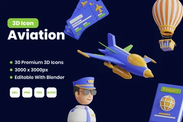 Aviation 3D Icon Pack