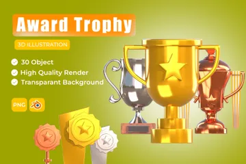 Award Trophy 3D Icon Pack