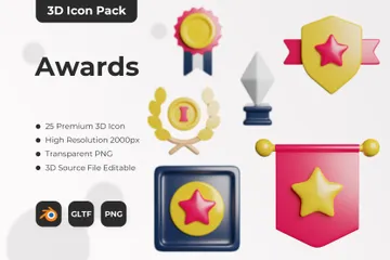 Awards 3D Icon Pack