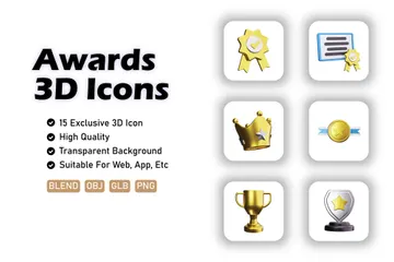 Awards 3D Icon Pack