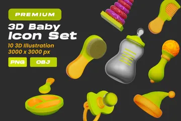 Baby Element 3D Icon Pack