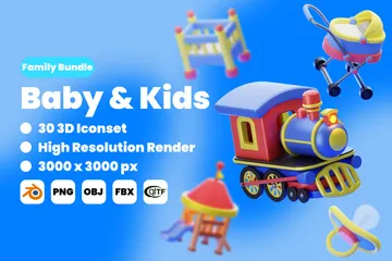 BABY & KIDS 3D Icon Pack